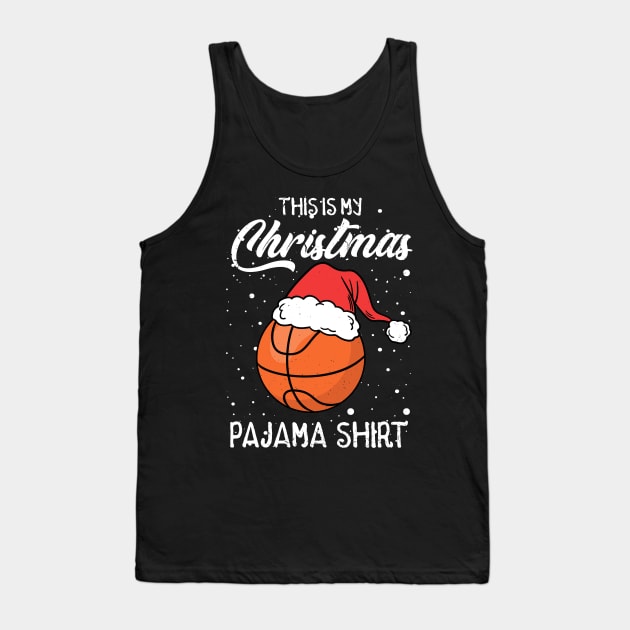 This Is My Christmas Pajama Basketball Christmas Tank Top by swissles